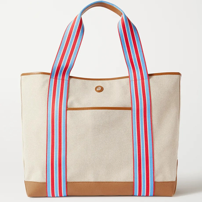 Cabana Leather Canvas Tote from Paravel