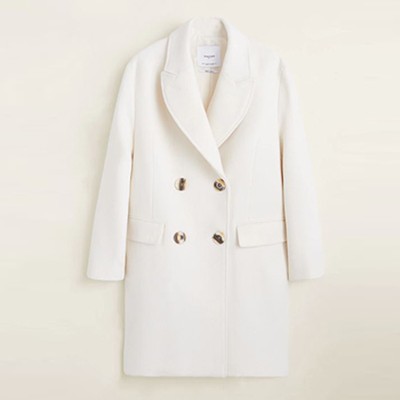 Buttoned Wool Coat from Mango