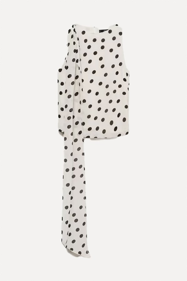 Adela Tie Neck Top from Mango