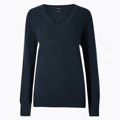 Pure Cashmere V-Neck Jumper from Marks & Spencer