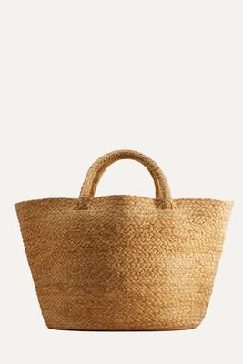 Jute Basket Bag With Linen Pouch from Zara Home