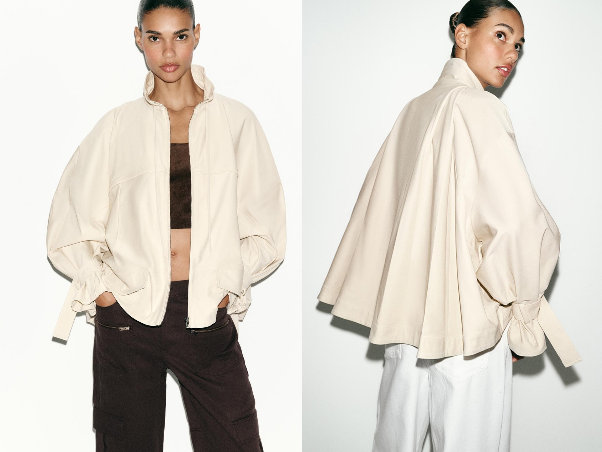 Fluid High Neck Jacket from Zara