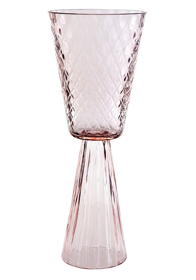 Pink Murano Glass Vase from Les Ottomans