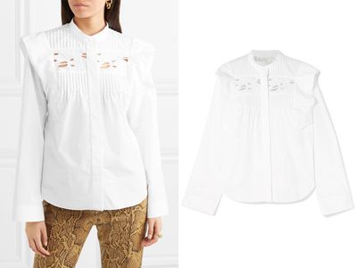 Broderie Anglaise and Cotton Poplin Blouse from Chloé
