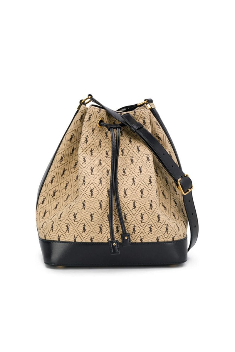 Monogram-Print Bucket Bag from Saint Laurent