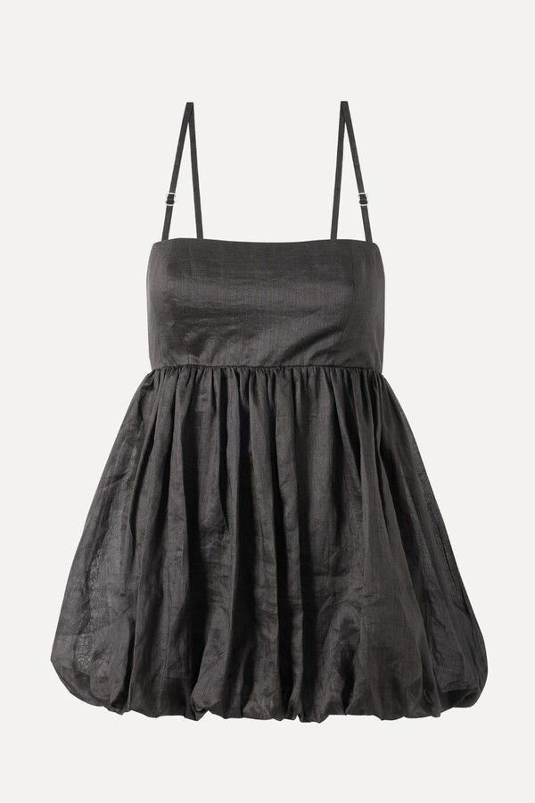 Balloon-Effect Ramie Top
