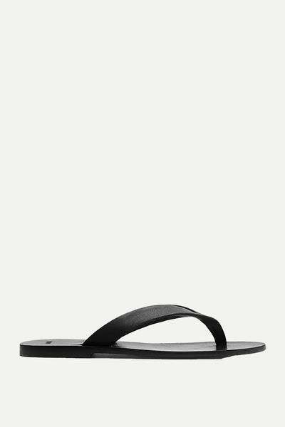 Filo Leather Thong Sandals from Mango