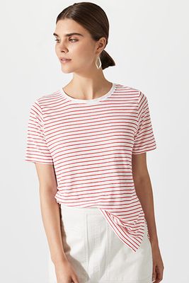 Linen Fine Stripe T-Shirt