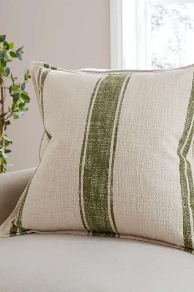 Churchgate Mallory Stripe Cotton Square Cushion