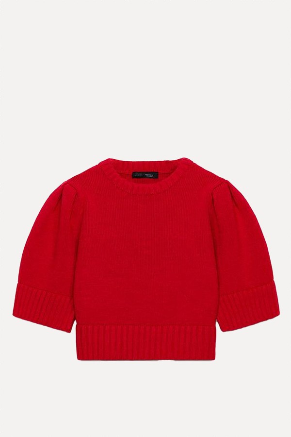Plain Knit Short Sleeve Jumper from Zara
