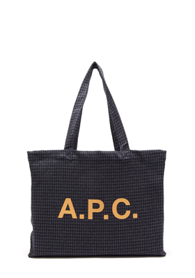 Diane Houndstooth-Check Wool Tote Bag from A.P.C.
