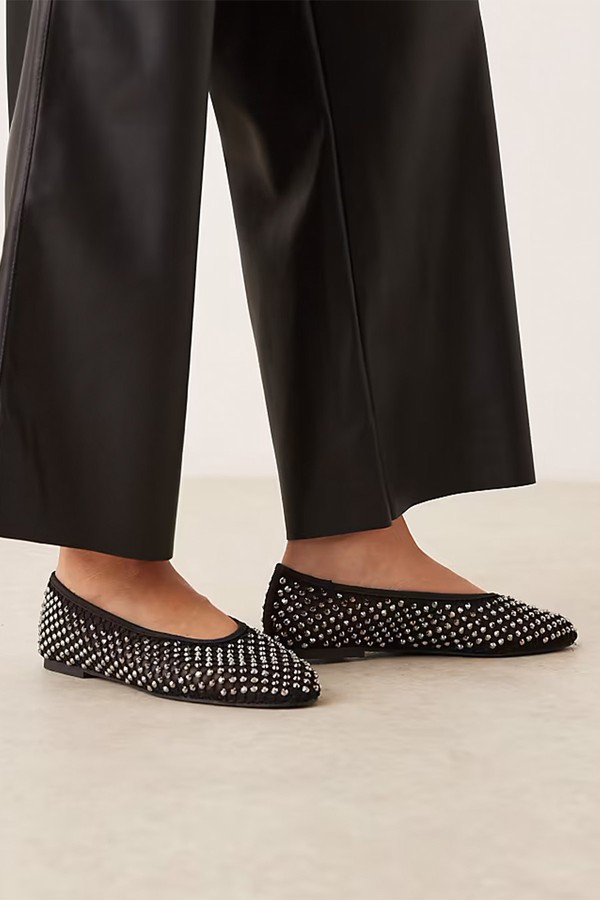 Lawn Embellished Ballets from ASOS DESIGN