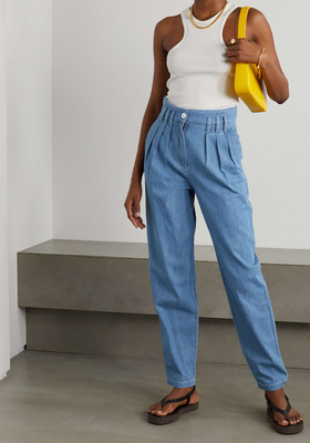 Flou Pleated High-Rise Tapered Jeans from See By Chloé