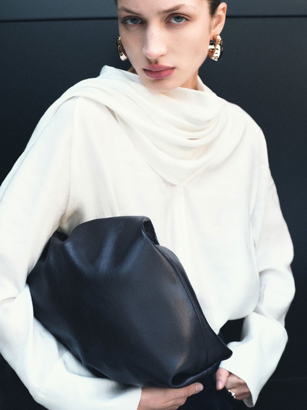 Scarf-Collar Blouse