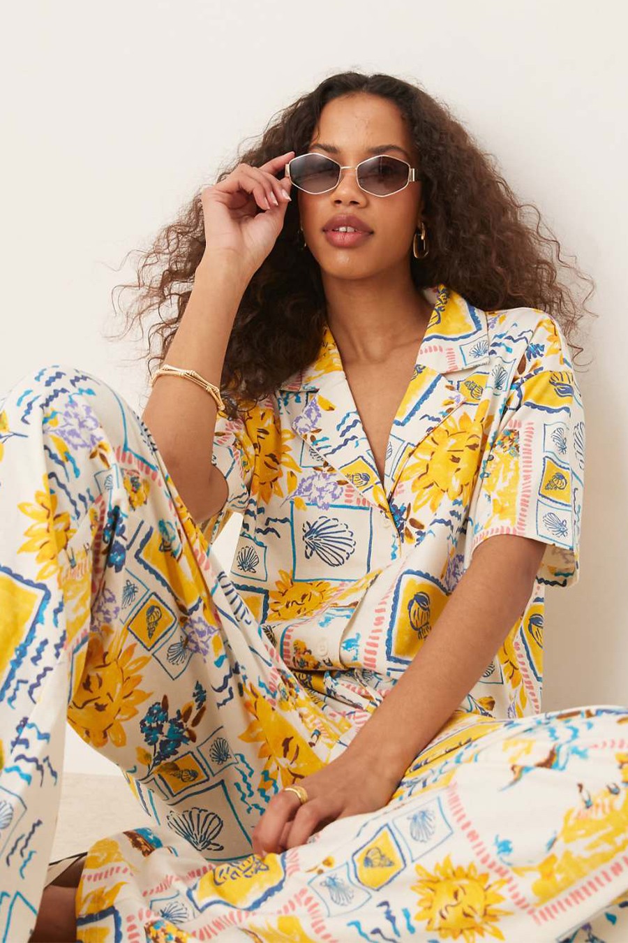 Linen Look Revere Shirt Co-Ord  from ASOS Design