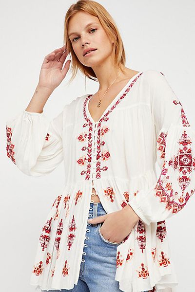 The Arianna Embroidered Tunic  from Free People