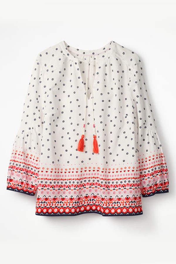 Gauzy Tie-Neck Top