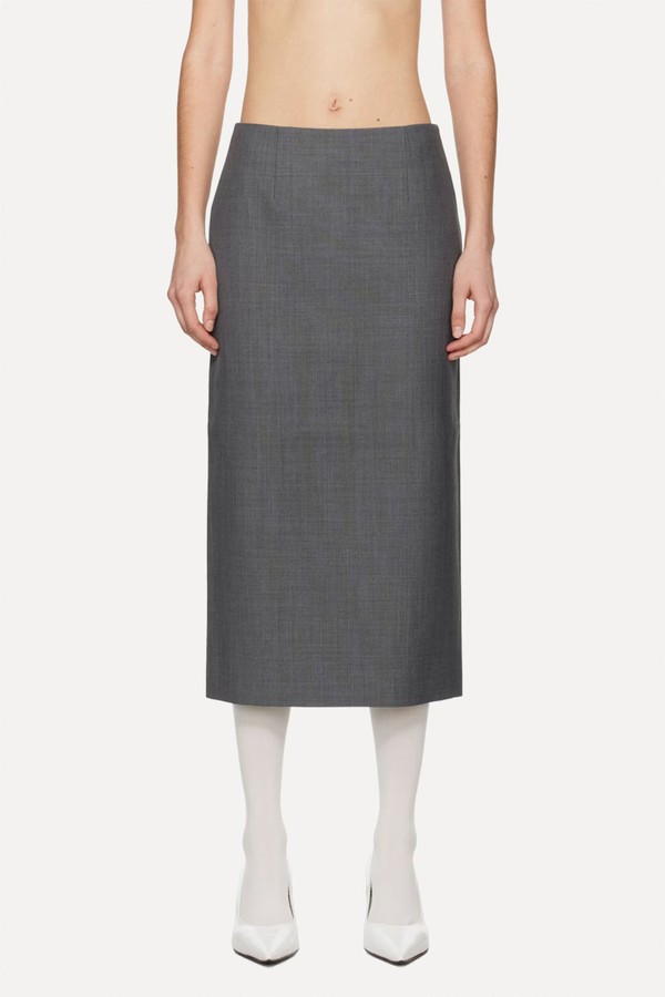 Straight Fitted Midi Skirt from Shushu/Tong