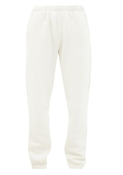 Brushed-Back Cotton Track Pants