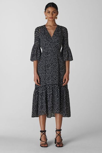 Advika Spot Midi Dress from Whistles