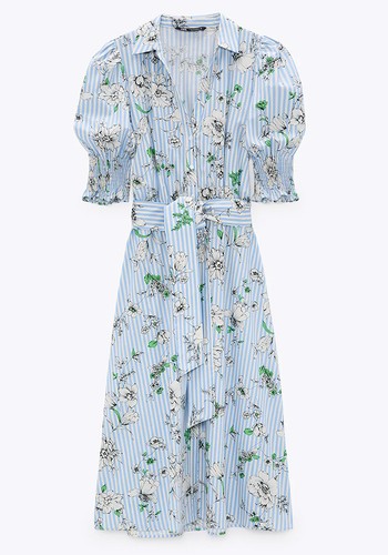 Printed Shirt Dress from Zara