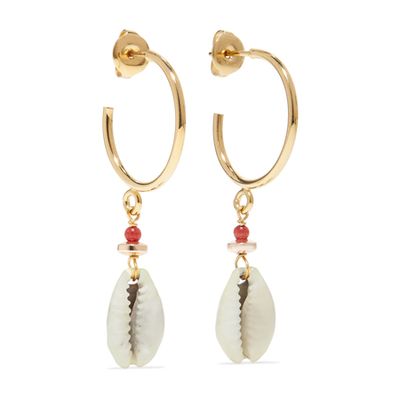 Gold-Tone Shell Earrings from Isabel Marant