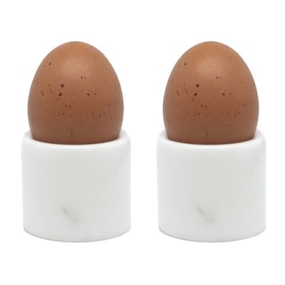 White Marble Egg Cups from Amara