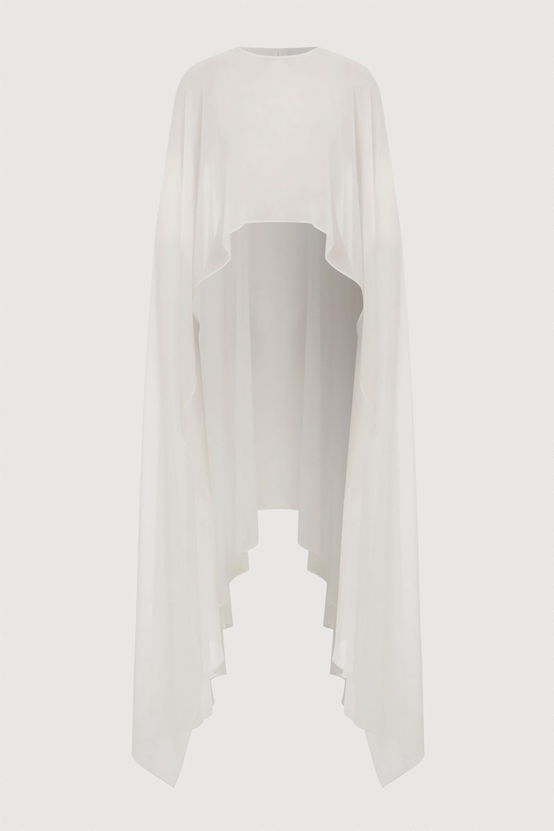 Noor Asymmetric Chiffon Cape from ILA 