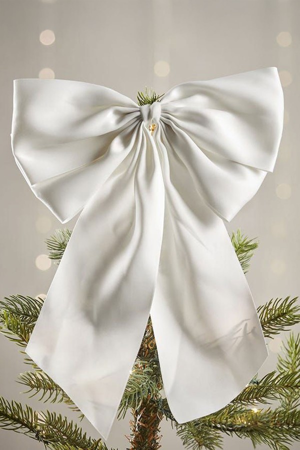 Supersized Satin Bow Tree Topper from Cox & Cox