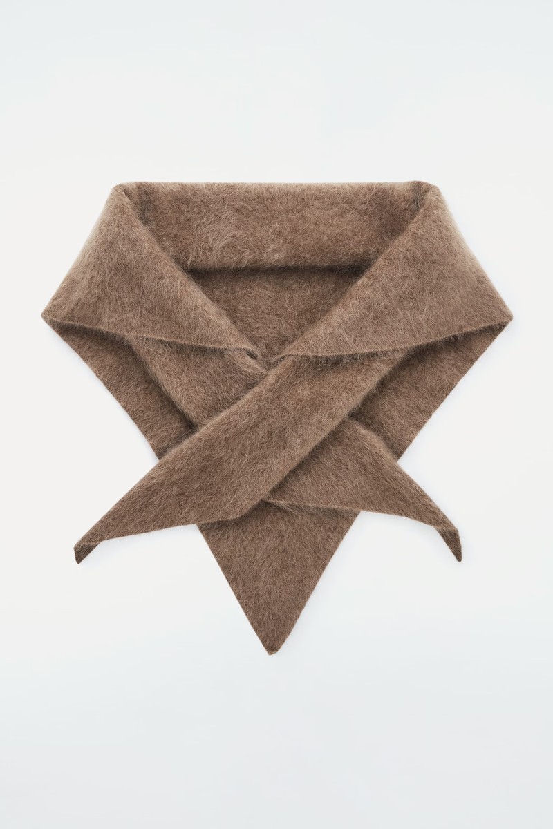 Pure Brushed-Cashmere Triangle Scarf from COS
