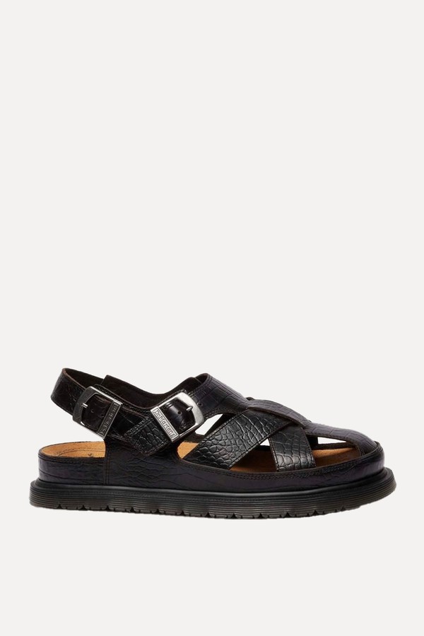 Fisherman Crocodile Analine Leather Sandals