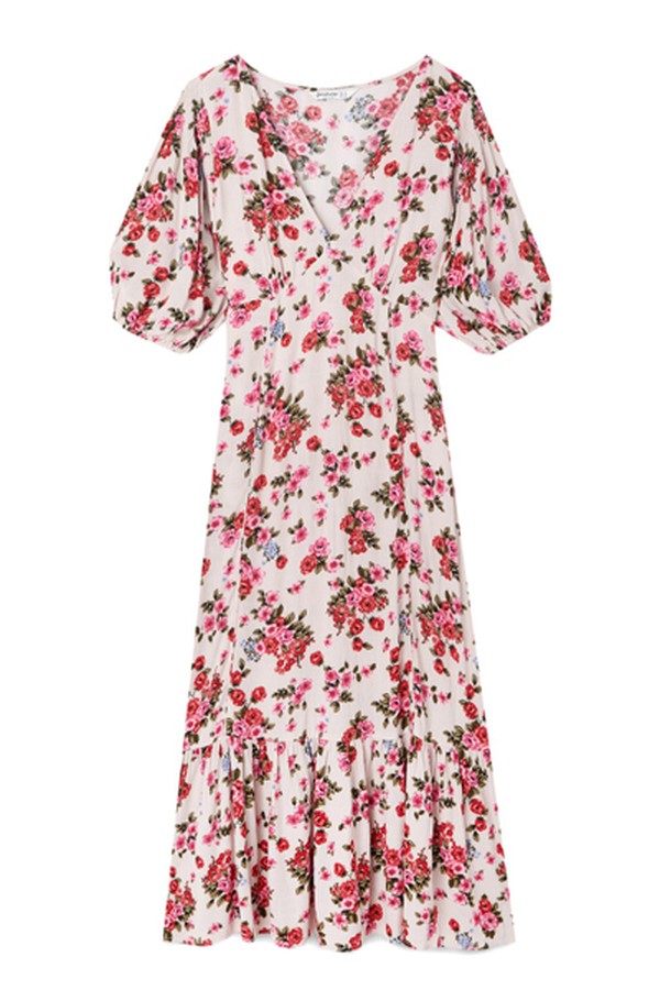 Floral Midi Dress from Stradivarius 