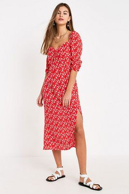 Red Ditsy Floral Midi Dress from Narrated