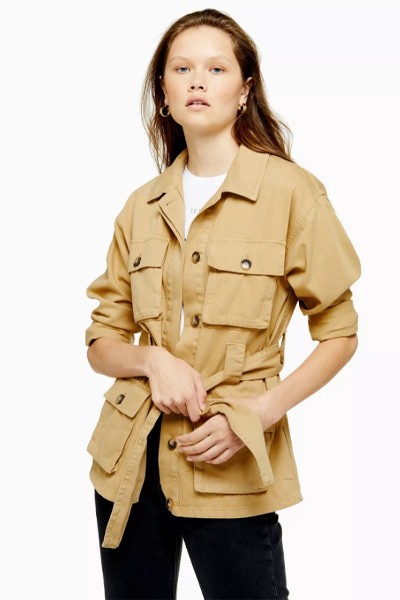 Longline Tie Shacket from Topshop