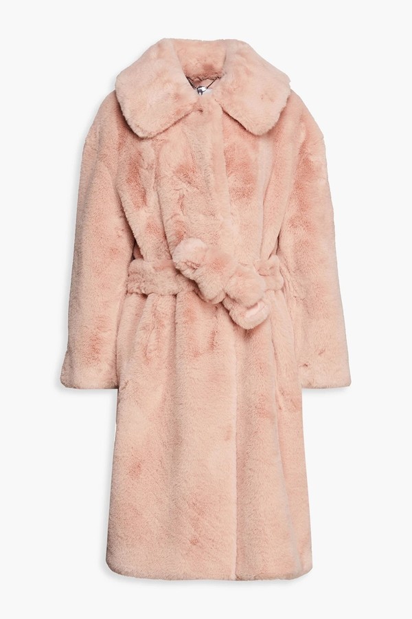 Katrina Belted Faux Fur Coat from Jakke