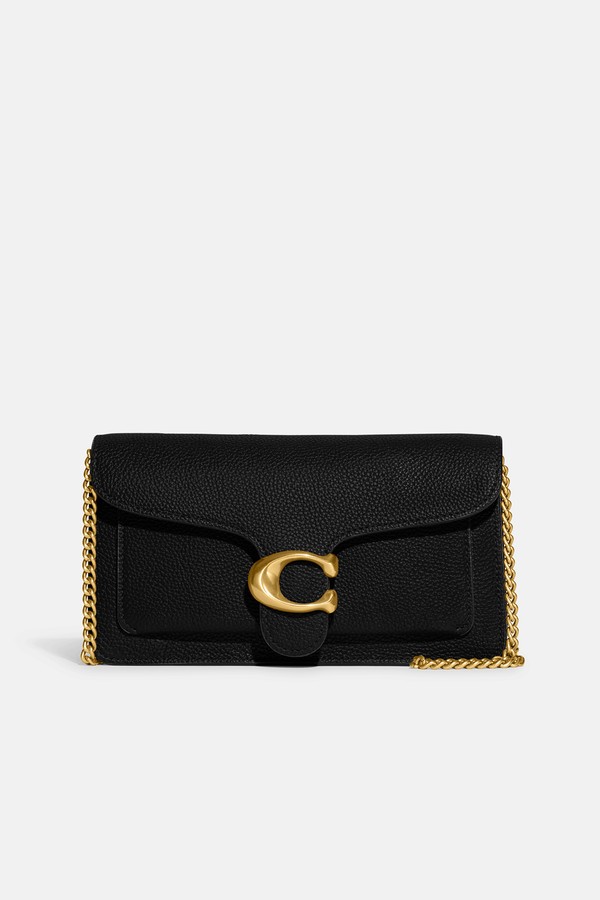 Tabby Chain Leather Clutch Bag
