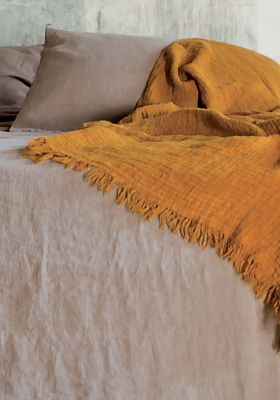 Linen Tassled Throw from Once Milano