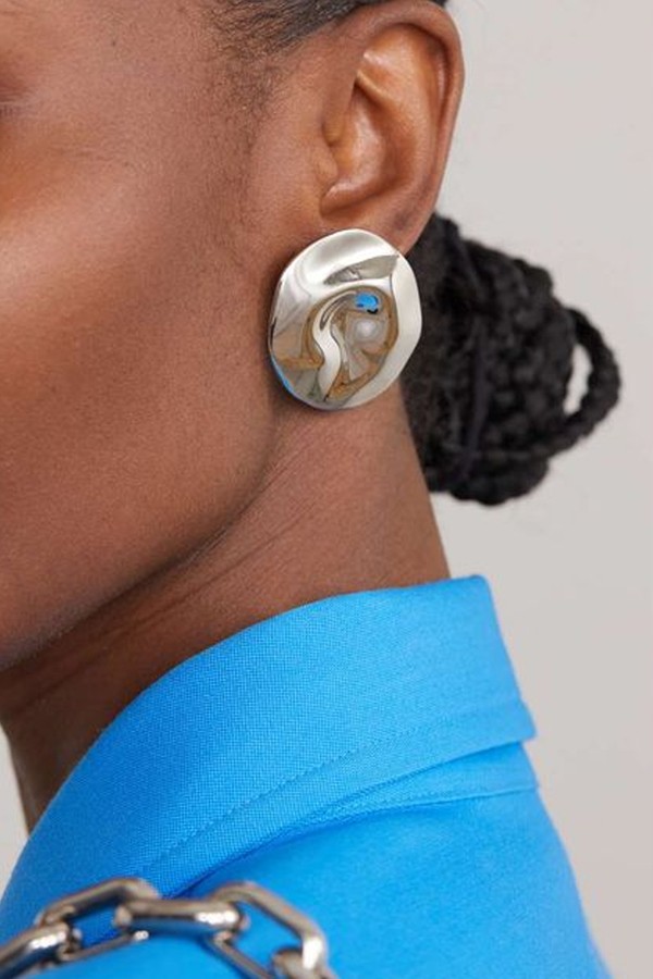 Beam Small Silver-Tone Earrings from Alexander McQueen