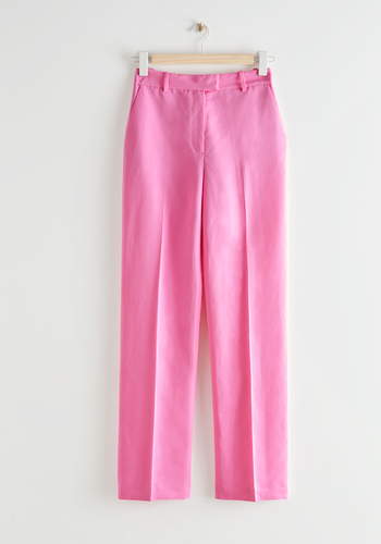 Straight High Waist Press Crease Trousers from & Other Stories