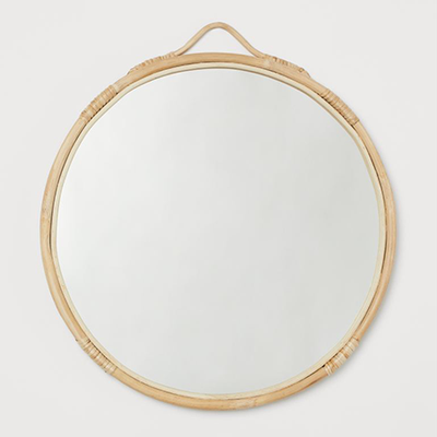 Rattan-framed Mirror
