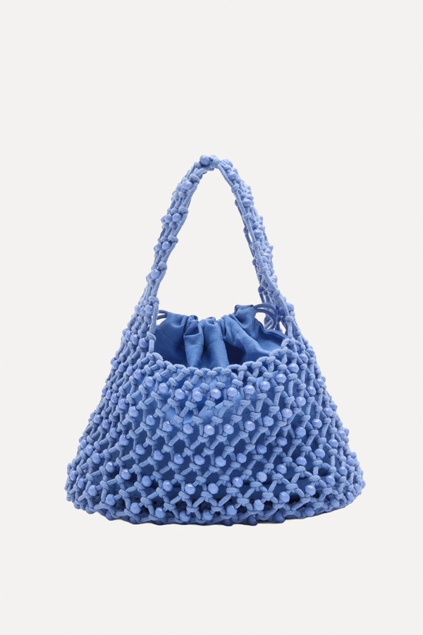Macrame Beaded Grab Bag