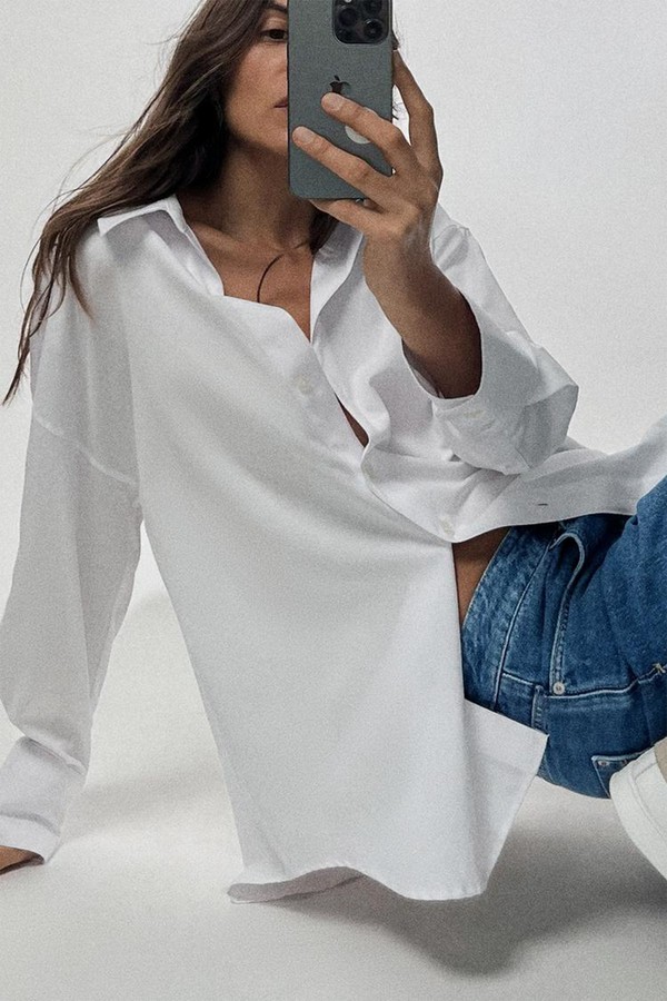 Cotton Blend Oxford Shirt from Zara