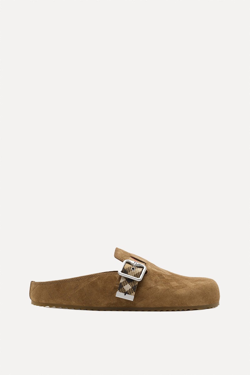 Check Suede Urchin Clogs