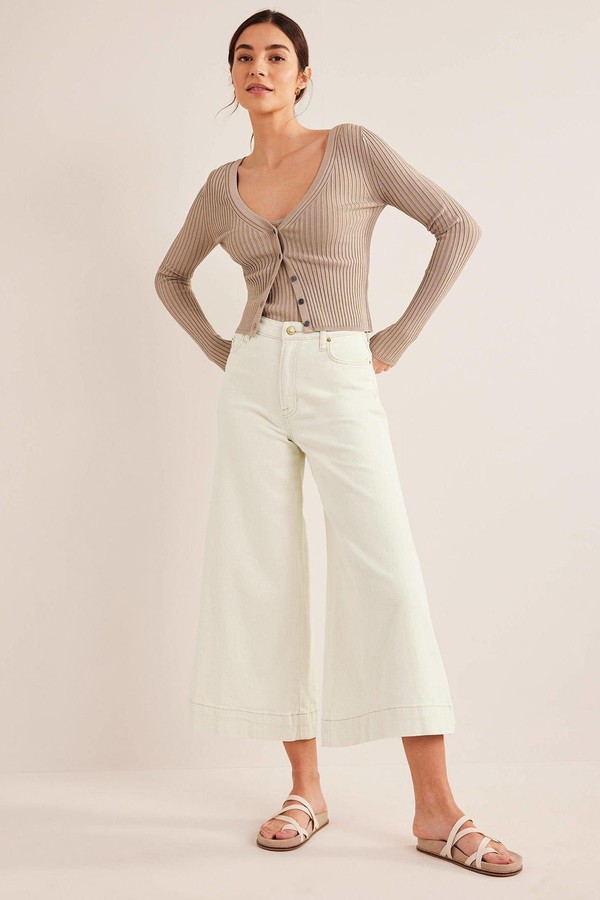 High Rise Culotte Jeans