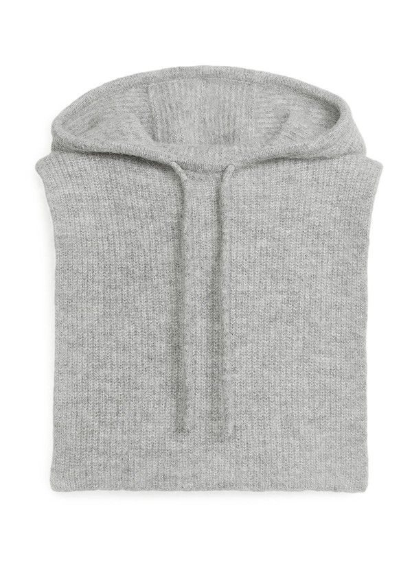 Wool-Blend Hooded Collar