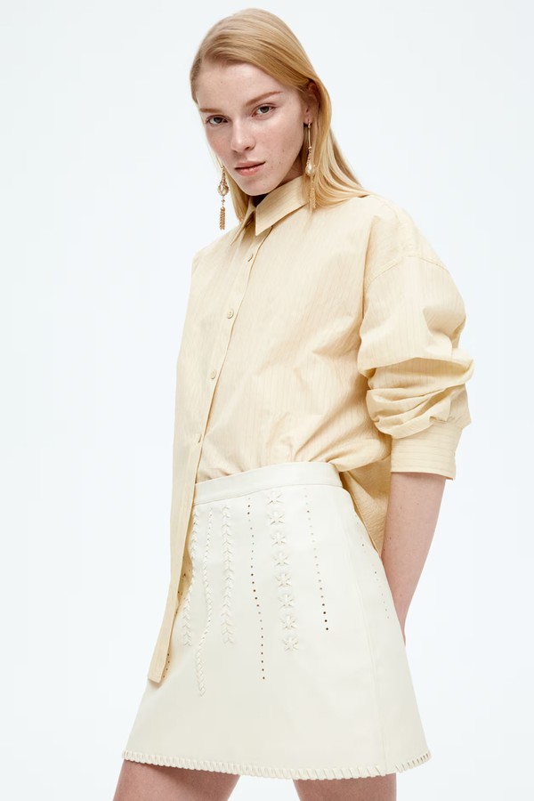 Coated Mini Skirt