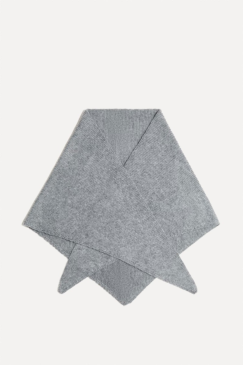 Garter-Stitched Triangle Scarf