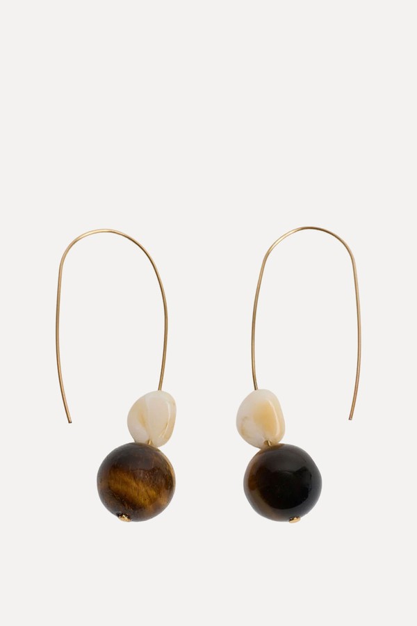 Beaded Wire Hoop Earrings from Whistles