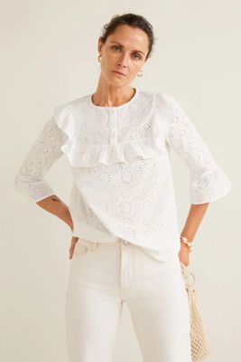 Floral Embroidery Blouse from Mango