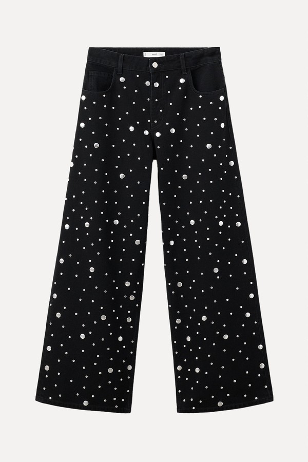 Straight-Fit Jeans With Studs from Mango